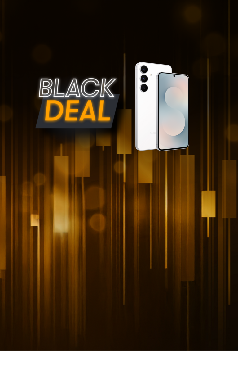 Schriftzug Black Deal und Abbildung Samsung Galaxy S25 Ultra