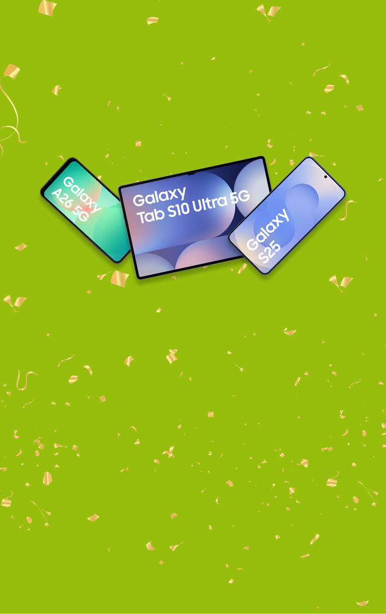 Samsung Geräte mit Konfetti