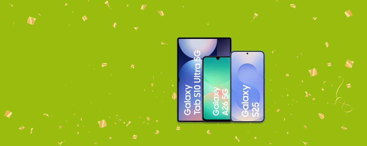 Samsung Geräte mit Konfetti